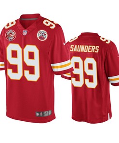 Kansas City Chiefs Khalen Saunders Red 60th Anniversary Game Jersey - Robokeg