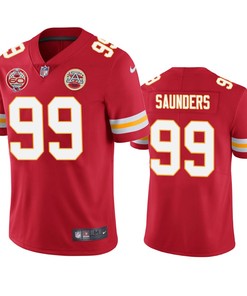 Kansas City Chiefs Khalen Saunders Red 60th Anniversary Vapor Limited Jersey - Robokeg