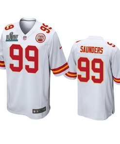 Kansas City Chiefs Khalen Saunders White Super Bowl Liv Game Jersey - Robokeg