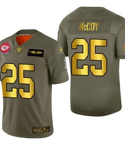 Kansas City Chiefs Lesean Mccoy 2019 Salute To Service Nfl 100 Mens Jersey Metallic - Robokeg