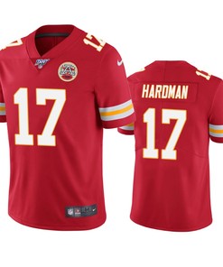 Kansas City Chiefs Mecole Hardman Red 100th Season Vapor Limited Jersey - Robokeg