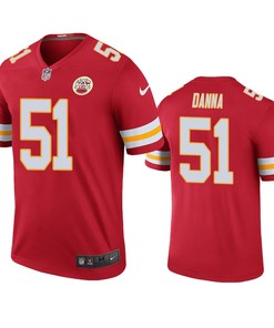 Kansas City Chiefs Michael Danna Red Color Rush Legend Jersey - Robokeg