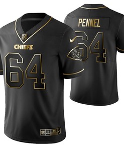 Kansas City Chiefs Mike Pennel 64 2021 Nfl Golden Brandedition Black Jersey Gift For Chiefs Fans - Robokeg