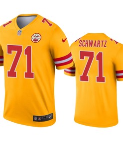 Kansas City Chiefs Mitchell Schwartz Gold Inverted Legend Jersey - Robokeg