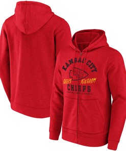 Kansas City Chiefs Nfl X Darius Rucker Collection By Slub Full-zip Hoodie - Red - Robokeg