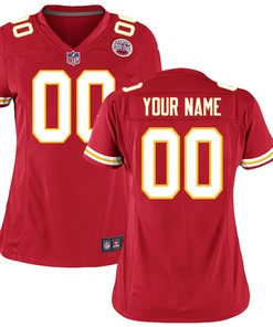 Kansas City Chiefs Nike Womens Custom Game Jersey - Red - Robokeg