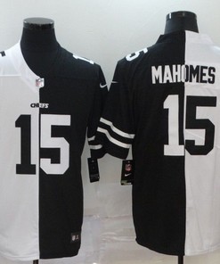 Kansas City Chiefs Patrick Mahomes #15 Nfl 2020 Black And White Jersey - Robokeg