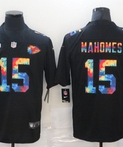 Kansas City Chiefs Patrick Mahomes #15 Nfl 2020 Black Jersey - Robokeg