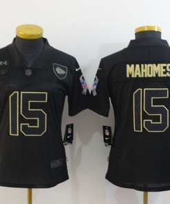 Kansas City Chiefs Patrick Mahomes #15 Nfl 2020 Black Womens Jersey - Robokeg