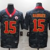 Kansas City Chiefs Patrick Mahomes #15 Nfl 2020 Camo Black Jersey - Robokeg