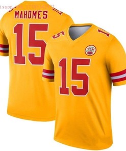 Kansas City Chiefs Patrick Mahomes #15 Nfl Gold Jersey Jersey - Robokeg