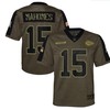 Kansas City Chiefs Patrick Mahomes 15 Nfl Olive 2021 Salute To Service Game Men Jersey For Chiefs Fans - Robokeg