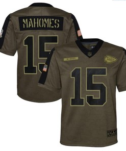 Kansas City Chiefs Patrick Mahomes 15 Nfl Olive 2021 Salute To Service Game Men Jersey For Chiefs Fans - Robokeg