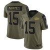 Kansas City Chiefs Patrick Mahomes 15 Nfl Olive 2021 Salute To Service Limited Player Men Jersey For Chiefs Fans - Robokeg