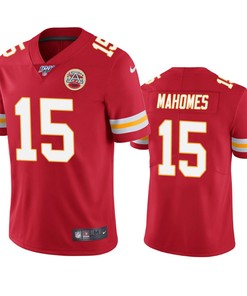 Kansas City Chiefs Patrick Mahomes Red 100th Season Vapor Limited Jersey - Robokeg