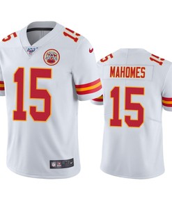 Kansas City Chiefs Patrick Mahomes White 100th Season Vapor Limited Jersey - Robokeg