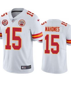 Kansas City Chiefs Patrick Mahomes White 60th Anniversary Vapor Limited Jersey - Robokeg