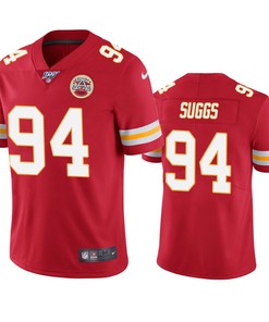 Kansas City Chiefs Terrell Suggs Red 100th Season Vapor Limited Jersey - Robokeg
