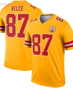 Kansas City Chiefs Travis Kelce #87 2020 Nfl Gold Jersey Jersey - Robokeg