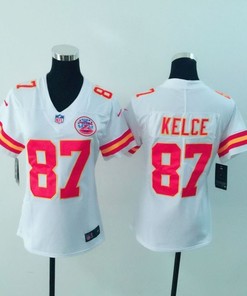 Kansas City Chiefs Travis Kelce #87 Nfl 2020 White Womens Jersey - Robokeg