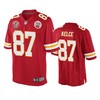 Kansas City Chiefs Travis Kelce Red 60th Anniversary Game Jersey - Robokeg