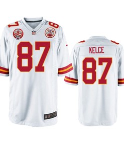 Kansas City Chiefs Travis Kelce White 60th Anniversary Game Jersey - Robokeg