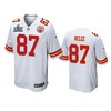 Kansas City Chiefs Travis Kelce White Super Bowl Liv Game Jersey - Robokeg