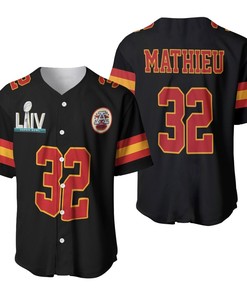 Kansas City Chiefs Tyrann Mathieu 32 Nfl Black Jersey Inspired Baseball Jersey - Robokeg