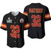 Kansas City Chiefs Tyrann Mathieu 32 Nfl Black Jersey Inspired Style Baseball Jersey - Robokeg