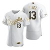 Kansas City Royals #13 Salvador Perez Mlb Golden Brandedition White Jersey Gift For Royals Fans - Robokeg
