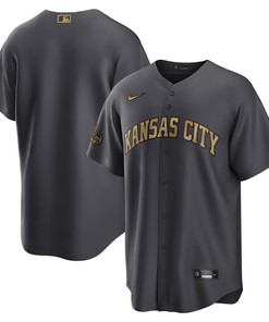 Kansas City Royals 2022 Mlb All-star Game Replica Blank Jersey - Charcoal Mlb - Robokeg