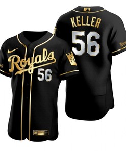 Kansas City Royals #56 Brad Keller Mlb Golden Brandedition Black Jersey Gift For Royals Fans - Robokeg
