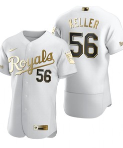 Kansas City Royals #56 Brad Keller Mlb Golden Brandedition White Jersey Gift For Royals Fans - Robokeg