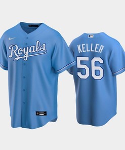 Kansas City Royals Jersey, Royals 56 Brad Keller Alternate Jersey Light Blue Jersey - Robokeg