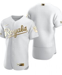 Kansas City Royals Mlb Golden Brandedition White Jersey Gift For Royals Fans - Robokeg