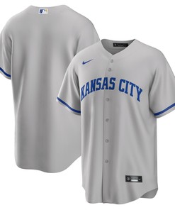 Kansas City Royals Road Replica Team Jersey Gray Mlb Ver 1 - Robokeg