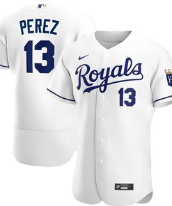 Kansas City Royals Salvador Perez #13 2020 Mlb White Jersey - Robokeg