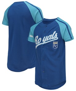 Kansas City Royals Stitches Team Logo Jersey - Royal Mlb - Robokeg