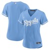 Kansas City Royals Womens Alternate Replica Team Logo Jersey Light Blue Mlb - Robokeg