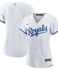 Kansas City Royals Womens Home Replica Team Logo Jersey White Mlb - Robokeg