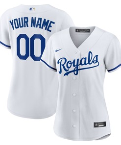 Kansas City Royals Womens Replica Custom Jersey - White Custom Jerseys Mlb - Robokeg