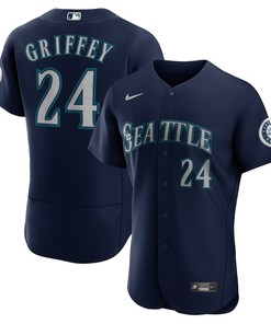 Ken Griffey Jr. 24 Seattle Mariners Alternate Player Elite Jersey - Navy - Robokeg