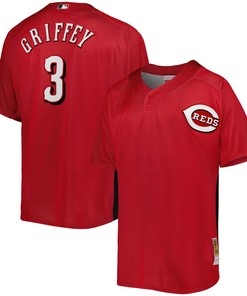 Ken Griffey Jr. Cincinnati Reds Mitchell & Ness Cooperstown Collection Mesh Batting Practice Jersey - Red Mlb - Robokeg