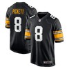 Kenny Pickett Pittsburgh Steelers 2022 Nfl Draft First Round Pick Game Player Jersey - Black Nfl - Robokeg