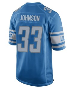 Kerryon Johnson Detroit Lions 2018 Nfl Draft Pick Game Jersey - Blue - Robokeg