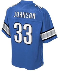 Kerryon Johnson Detroit Lions Nfl Pro Line Historic Logo Player Jersey - Blue - Robokeg