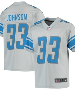 Kerryon Johnson Detroit Lions Nike Youth Inverted Game Jersey - Silver - Robokeg