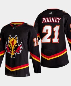 Kevin Rooney 21 Calgary Flames Alternate Black Jersey 2022-23 - Robokeg