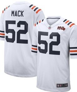 Khalil Mack Chicago Bears Nike 2019 100th Season Alternate Classic Player Game Jersey - White - Robokeg