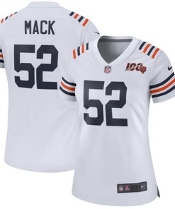 Khalil Mack Chicago Bears Nike Womens 2019 100th Season Alternate Classic Game Jersey - White - Robokeg